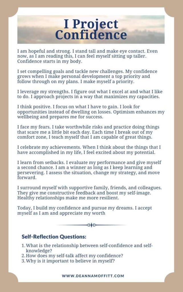 confidence affirmation